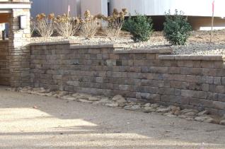 Brand New Retaining Walls - right finished